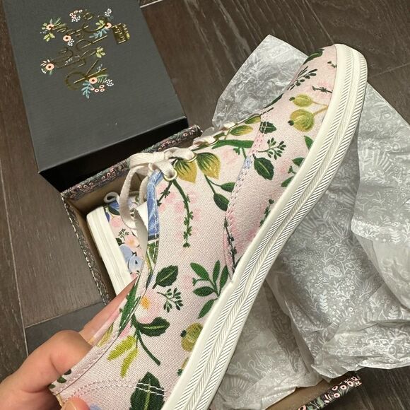 NIB Rifle Paper Co. x Keds pink floral tennis shoes. - Picture 7 of 16
